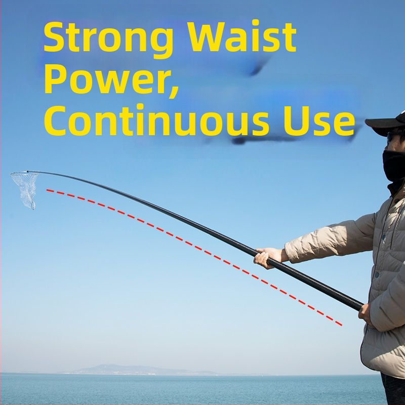 Prút na morské rybárstvo, z karbónových vlákien, nie teleskopický