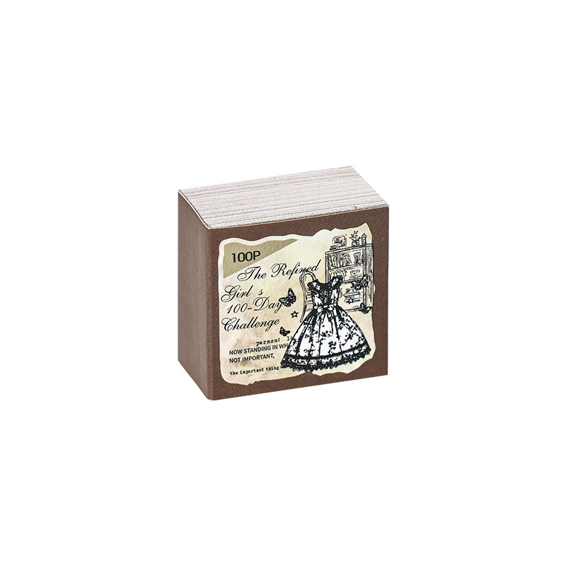 Ketchup Girl мини дневник — оригинален стил, лека хартия, печат, серия 100-дневен чек-ин, DIY колаж