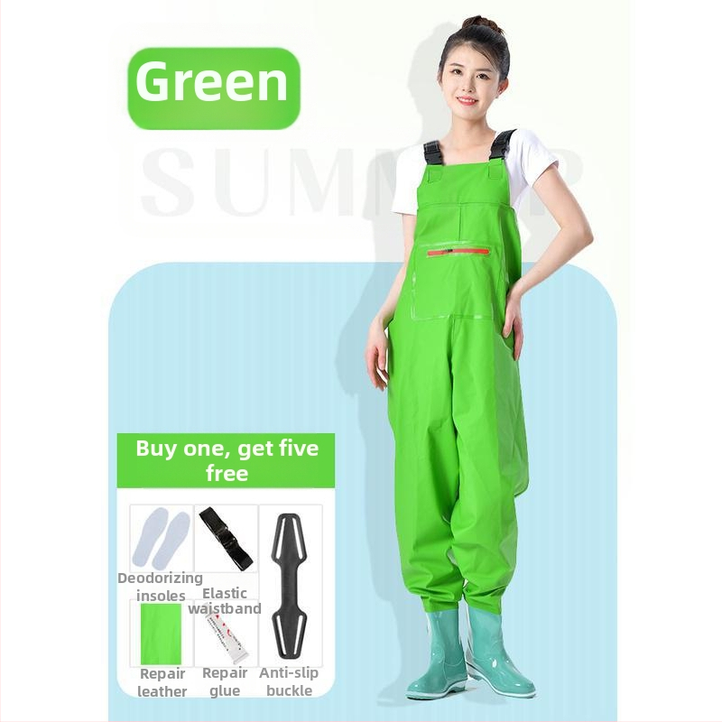 Женски водоустойчив костюм за водни дейности с водни панталони и водни обувки, пълен дъждовен комплект за лято риболов