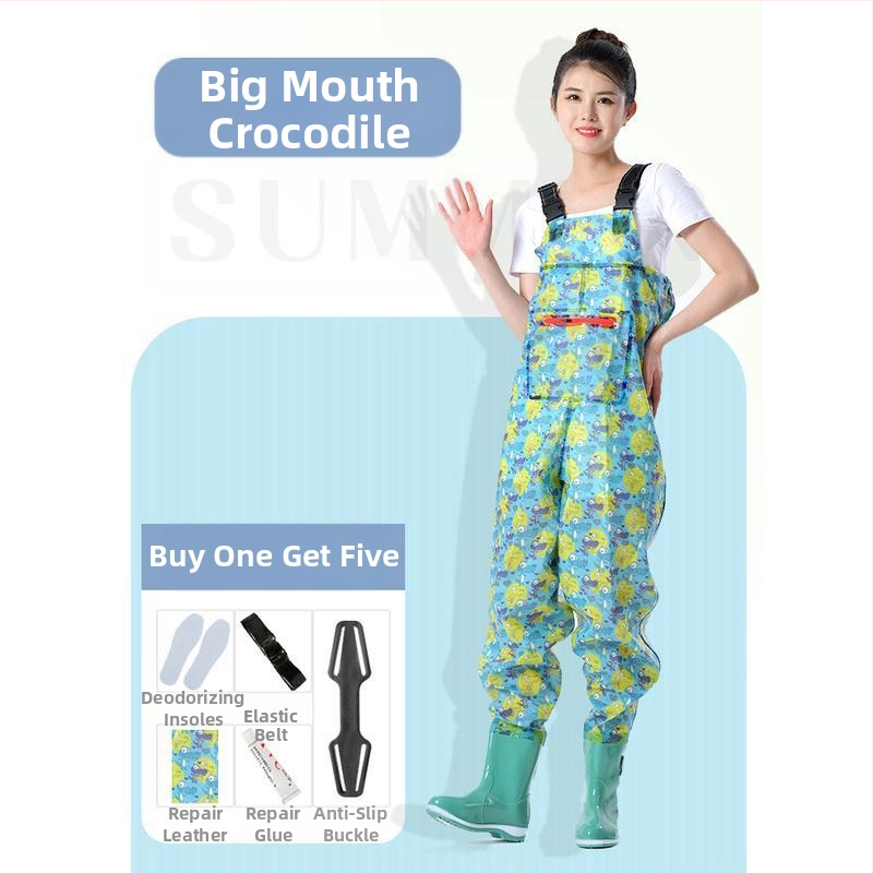 Женски водоустойчив костюм за водни дейности с водни панталони и водни обувки, пълен дъждовен комплект за лято риболов