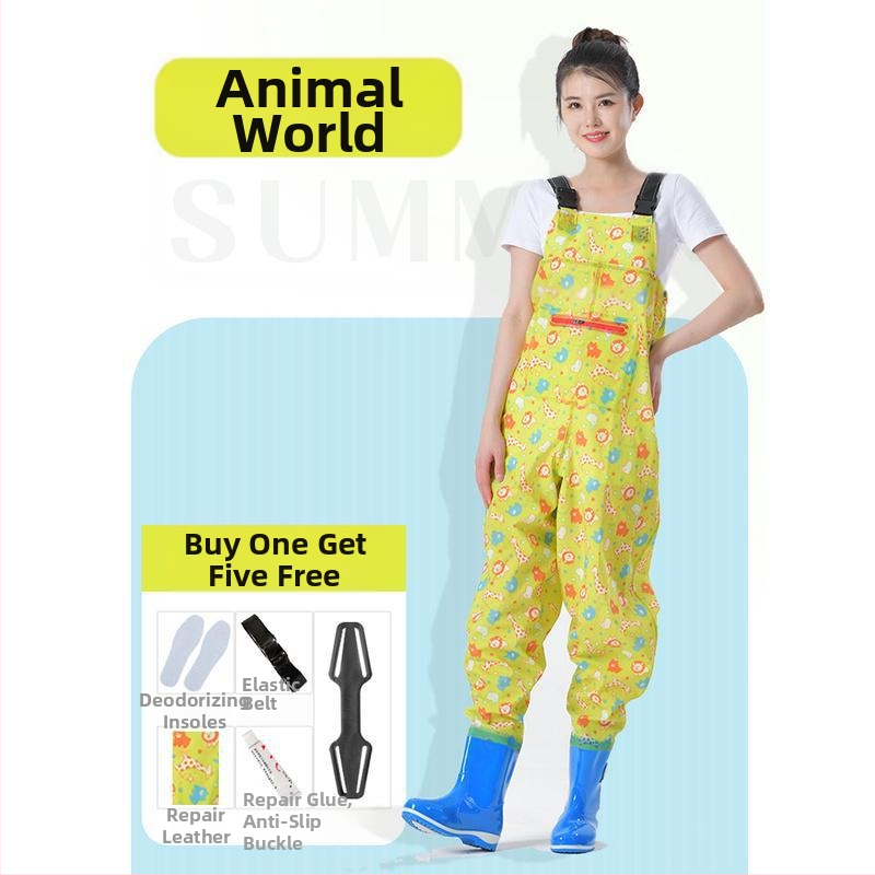 Женски водоустойчив костюм за водни дейности с водни панталони и водни обувки, пълен дъждовен комплект за лято риболов