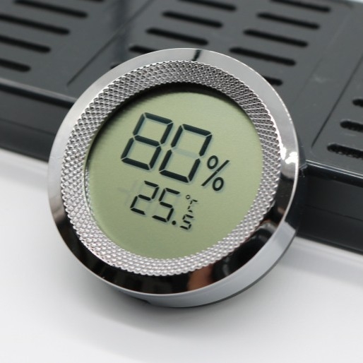 Metalni humidor za cigare s termometrom i higrometrom, HY branda, prilagodljiv, višenamjenski