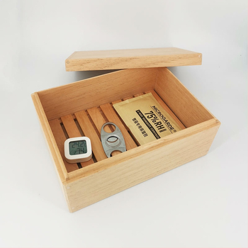 Drvena kutija za ovlaživanje cigara, velika zapremina, jednostavan dizajn