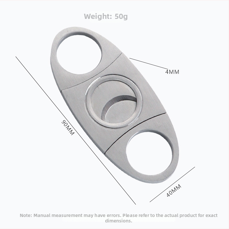 Okrugle škarice za cigare od nehrđajućeg čelika – 420, moguć ispis logotipa, set
