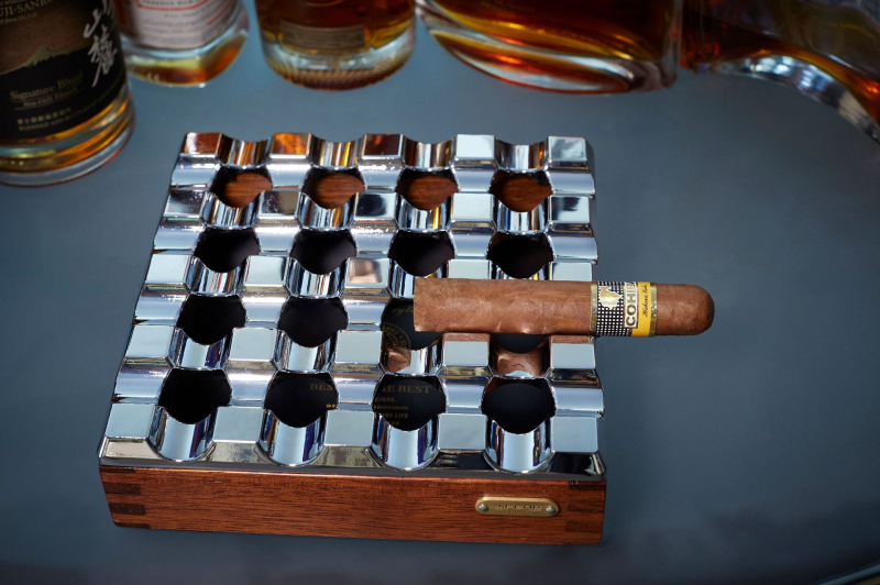 Pepeljara za cigare — višefunkcionalna, drvena; Značka: JIFENG; Kreativan dizajn