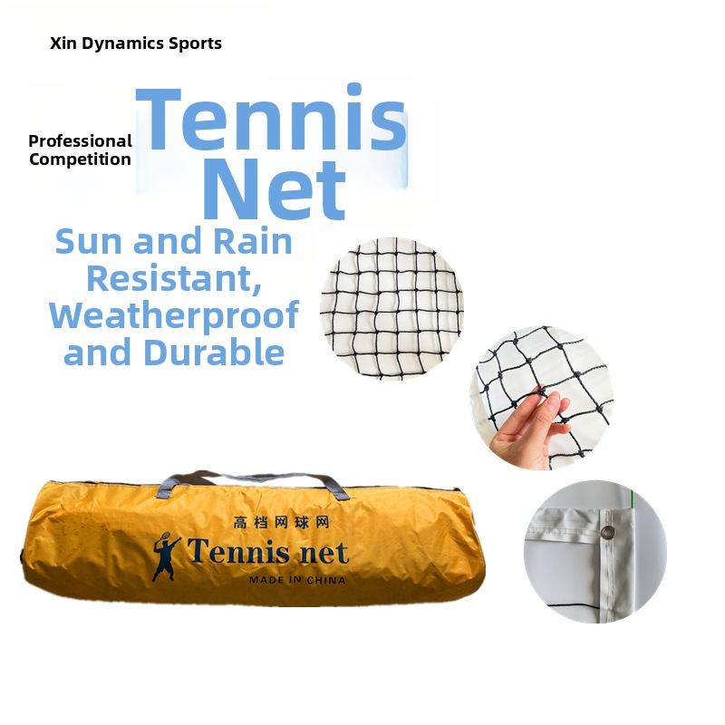 Tenisová sieť z PE, okraje s oceľovým drôtom, WQW-01, Xin Power, určená pre profesionálne súťaže