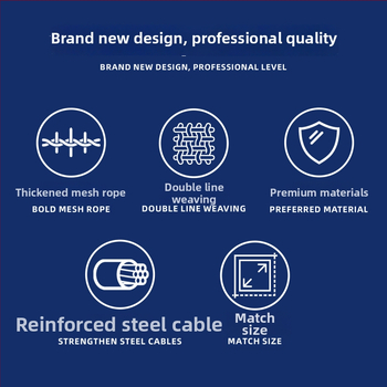 Vlastná štandardná tenisová sieť — polyetylén, uzlovaná alebo bez uzlov, malé očká, 5-vrstvový prekrytý pevný tkaný sieť