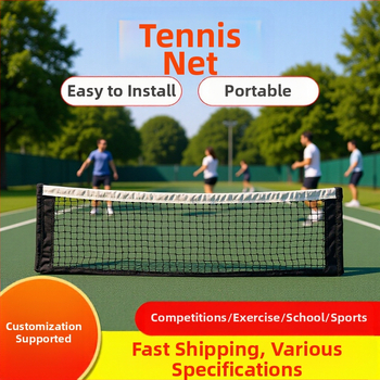 Prenosná tenisová sieť do interiéru aj exteriéru, profesionálny zápas – oceľové lano, polyester, 411468