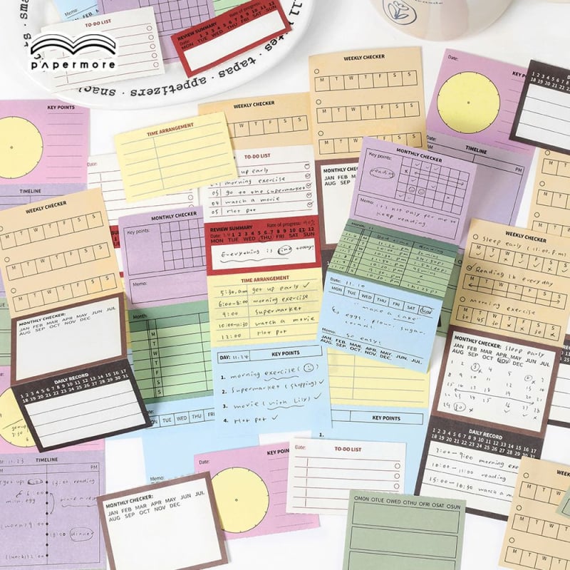 PaperMore записник за бележки и седмичен план, серия Life Essay, 80 листа, стил Korean Department