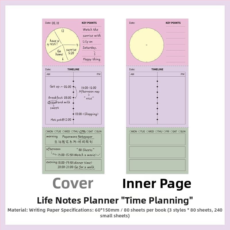 PaperMore записник за бележки и седмичен план, серия Life Essay, 80 листа, стил Korean Department