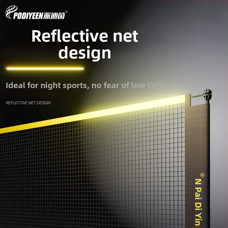 Prenosný stojan na sieť na bedminton — nastaviteľná výška, kompatibilný s bedmintonom, volejbalom, tenisom, pickleballom a futbalom; sieť z Tetoron polyesteru bez uzlov, hustá sieť, lem 600D Oxford