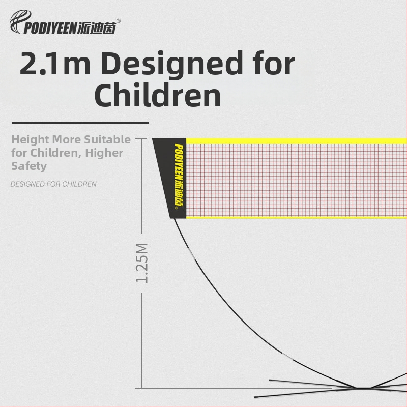 Prenosný stojan na sieť na bedminton — nastaviteľná výška, kompatibilný s bedmintonom, volejbalom, tenisom, pickleballom a futbalom; sieť z Tetoron polyesteru bez uzlov, hustá sieť, lem 600D Oxford