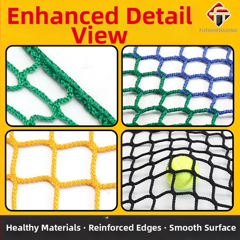 Антипадяща мрежа за спортни терени — полиестерно полипропиленово влакно; приложение: футболно поле, баскетболно игрище, голф игрище; функция: ограда за защита от падане и изолация; модел: Без мрежа