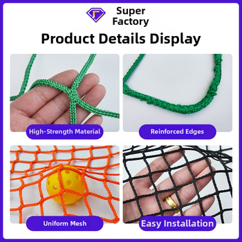 Спортна оградна мрежа за футбол, тенис и голф площадки – без възли, полиестерна, UV устойчива, с висока носимоспособност