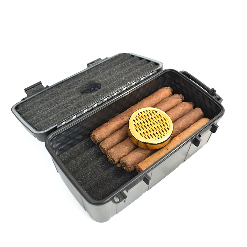 Kutija za ovlaživanje cigara – okrugla, plastična, prilagodljiva, dodaci za cigare