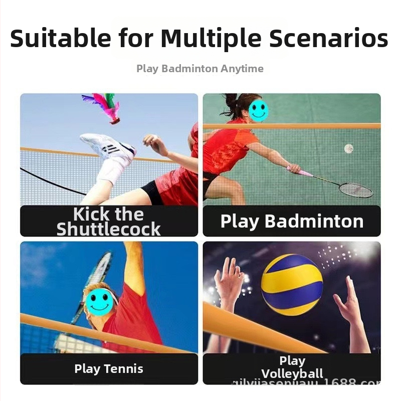 Sieť na bedminton do interiéru, štandardná súťažná mriežka, skladateľná prenosná konštrukcia, Lamination značka, prispôsobiteľná, vhodná pre stolný tenis a bedminton