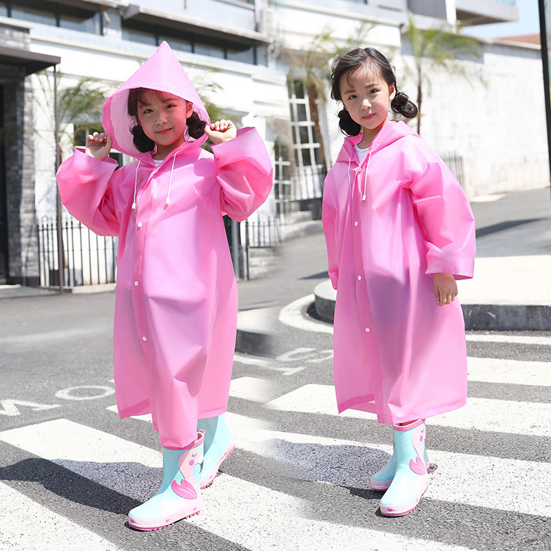 Παιδικό EVA αδιάβροχο με θήκη για σχολική τσάντα, poncho ενός κομματιού, καρτούν στυλ, παχύ ύφασμα