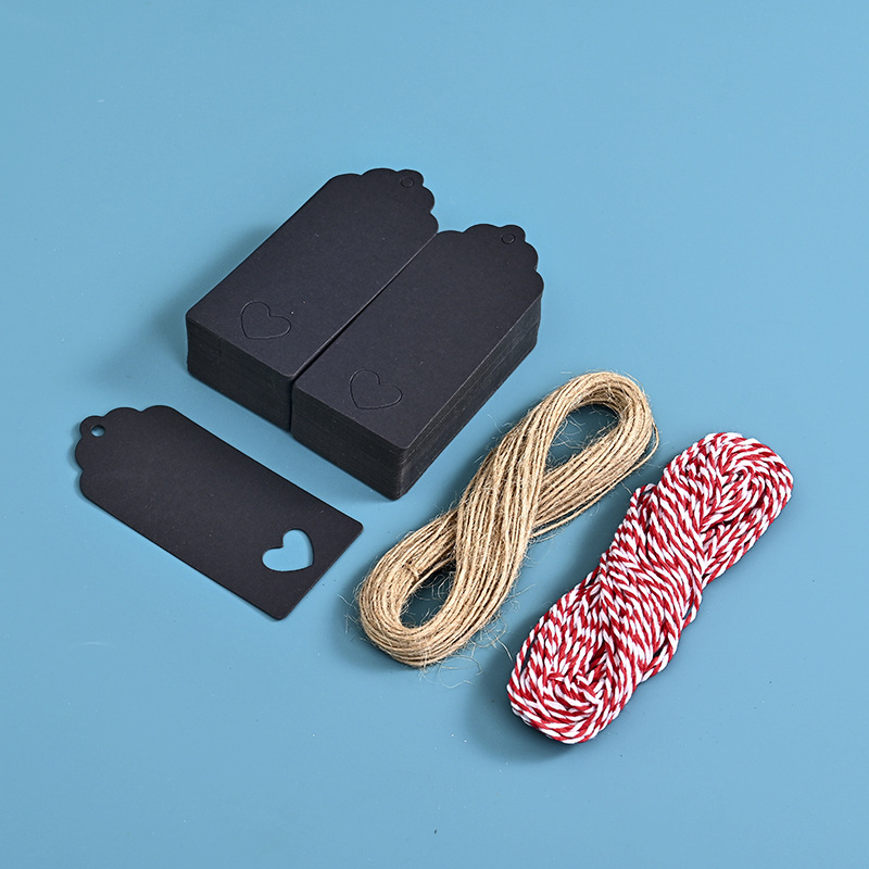 Musicality Etichete de cadouri cu inimă decupată, 100 buc, carton, pentru scriere manuală, imprimare offset, personalizabile, utilizare universală