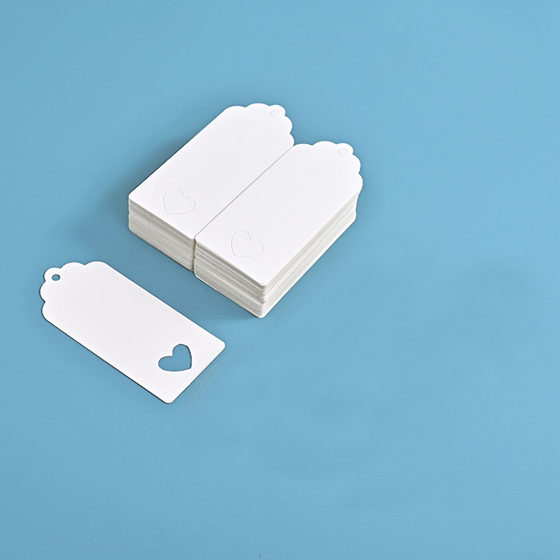 Musicality Etichete de cadouri cu inimă decupată, 100 buc, carton, pentru scriere manuală, imprimare offset, personalizabile, utilizare universală