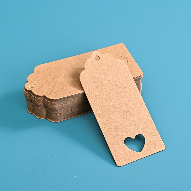 Musicality Etichete de cadouri cu inimă decupată, 100 buc, carton, pentru scriere manuală, imprimare offset, personalizabile, utilizare universală