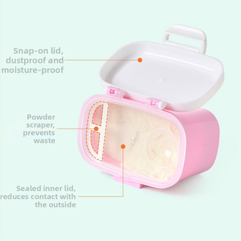 BUK Διπλού επιπέδου σφραγισμένο κουτί για βρεφικό γάλα σε σκόνη, ανθεκτικό στην υγρασία και φορητό, κατάλληλο για νεογέννητα έως 3 ετών, με αδειοδοτημένη ιδιωτική ετικέτα