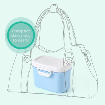 BUK Διπλού επιπέδου σφραγισμένο κουτί για βρεφικό γάλα σε σκόνη, ανθεκτικό στην υγρασία και φορητό, κατάλληλο για νεογέννητα έως 3 ετών, με αδειοδοτημένη ιδιωτική ετικέτα