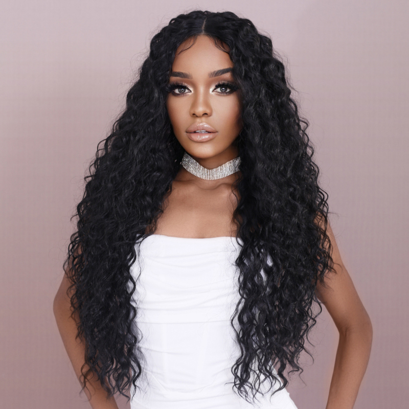 Perika Afro Kinky Curly Lace Front, HD Lace, Materijal kose: Cas/Kani Cullen, Stil: Curly Lace