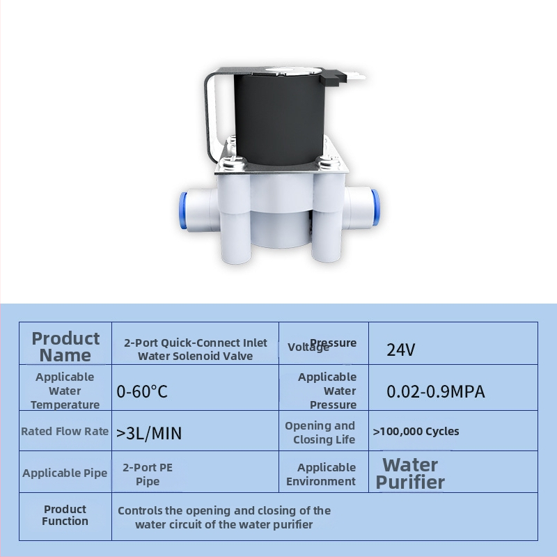 Ventil za pročišćivač vode sa 24V ulazom i 12V elektromagnetnim ventilom, automatsko ispiranje, 2/3 brze spojke