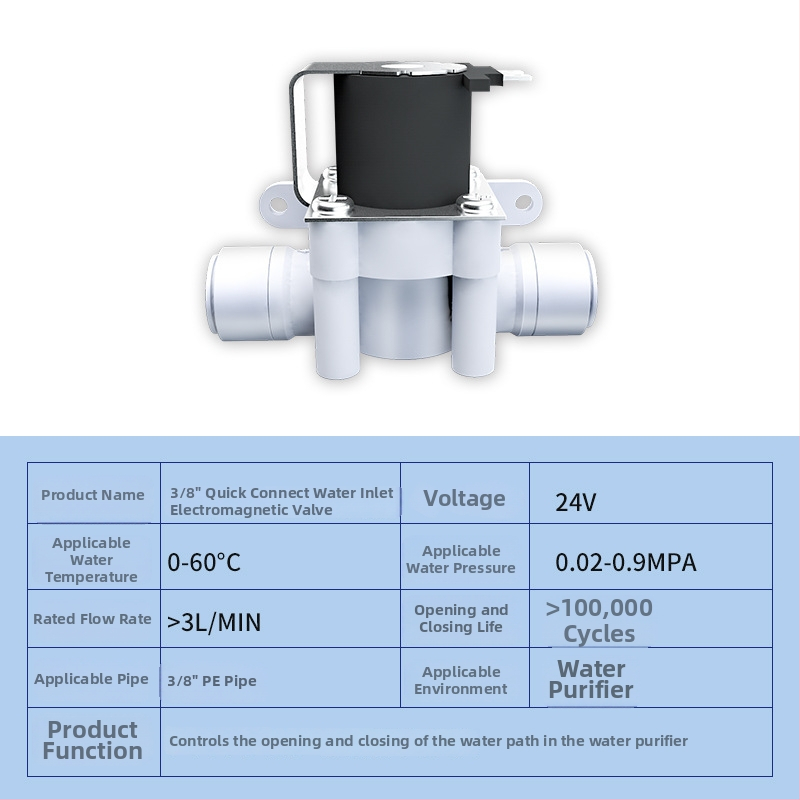 Ventil za pročišćivač vode sa 24V ulazom i 12V elektromagnetnim ventilom, automatsko ispiranje, 2/3 brze spojke
