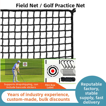 Golfový tréningový sieť Junda — Materiál: polyetylén/polypropylén; tlačené logo; prispôsobiteľné