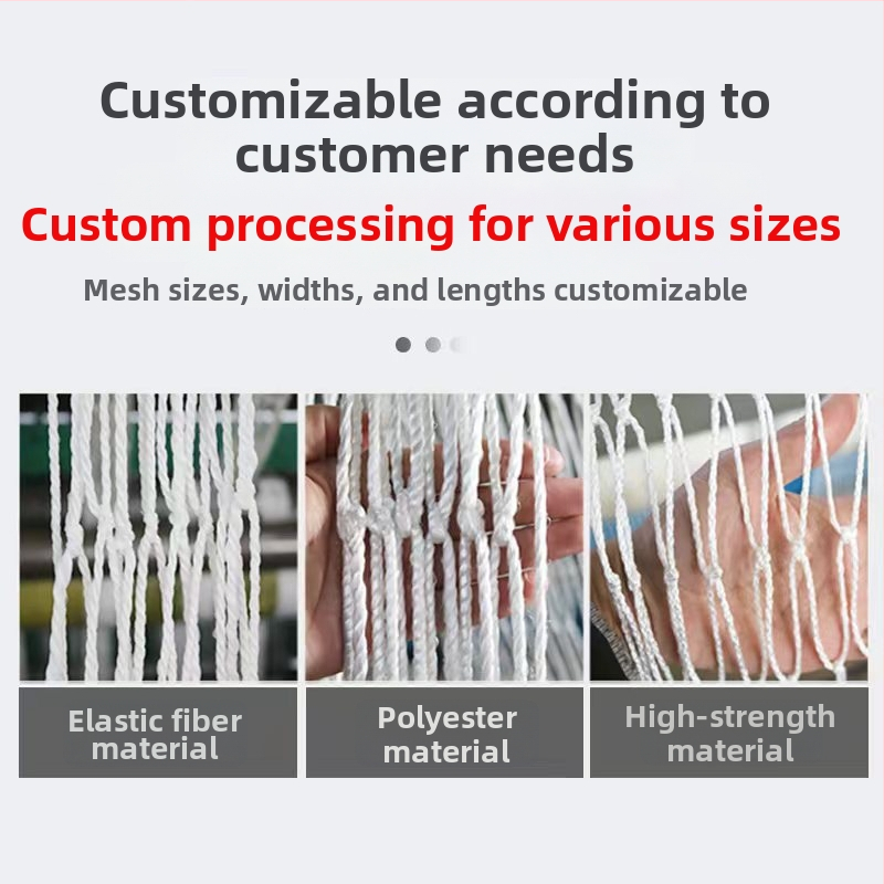 Защитна мрежа против падане, модел 025, полиестерна еластична нишка, издръжливост 200, безопасност, персонализирана обработка