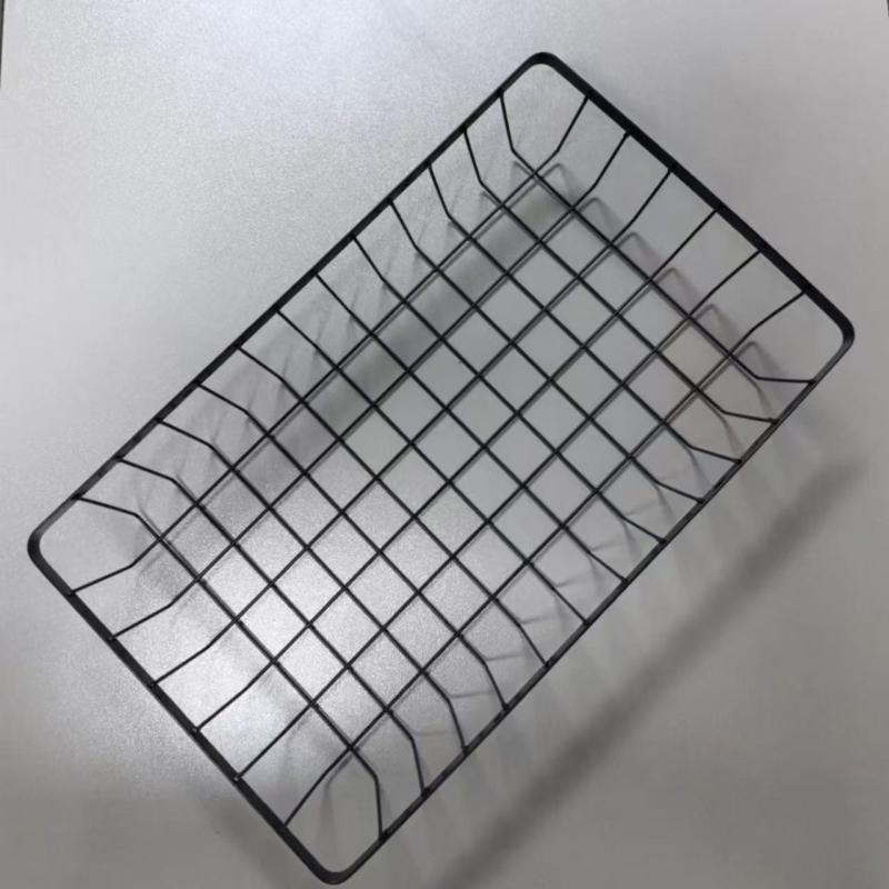 Kuhinjski dvostruki stalak za voće i grickice s ručkom – metalni stolni stalak, minimalistički stil, višenamjenski