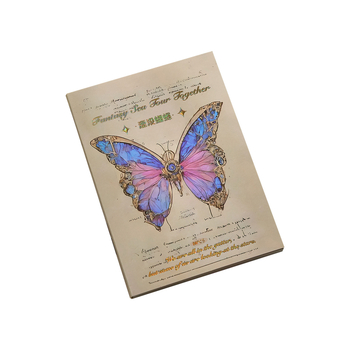 Set bilježnica umjetničkog dnevnika s pozadinskim kolažom, materijalni papir, 60 listova, marka Early foam, nije ljepilo, IP: Nije dopušteno