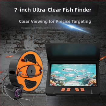Υποβρύχιος ανιχνευτής ψαριών με HD απεικόνιση, νυχτερινή όραση, μέτρηση θερμοκρασίας και κάμερα βαθιάς απεικόνισης, εύρος βάθους 0,6–500 m