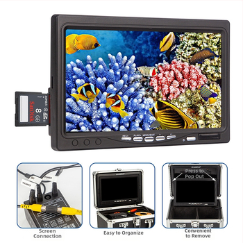 7-palcový vodotesný rybársky endoskop s 120° uhlom zobrazenia, IP66, pracovná dĺžka 1000 mm, rozlíšenie 200 pixelov