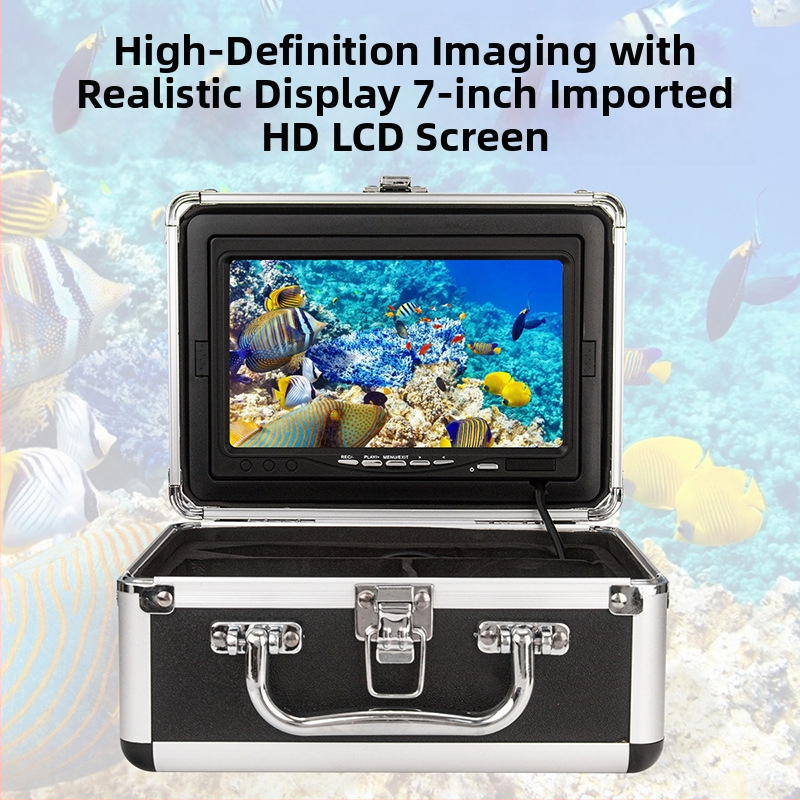 7-palcový vodotesný rybársky endoskop s 120° uhlom zobrazenia, IP66, pracovná dĺžka 1000 mm, rozlíšenie 200 pixelov