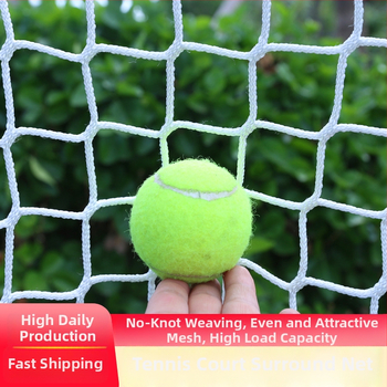Мрежа за тенис корт: ограждаща, изолационна и защитна без възли за зали и открито; Материал: полипропилен/полиестер; Приложими сценарии: тенис на маса, тенис с пера и други топкови спортове; Подходящ за спорт: тенис; Обработка и персонализация: Да