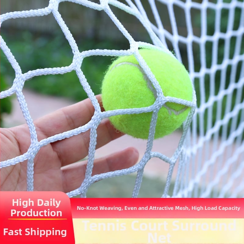 Мрежа за тенис корт: ограждаща, изолационна и защитна без възли за зали и открито; Материал: полипропилен/полиестер; Приложими сценарии: тенис на маса, тенис с пера и други топкови спортове; Подходящ за спорт: тенис; Обработка и персонализация: Да