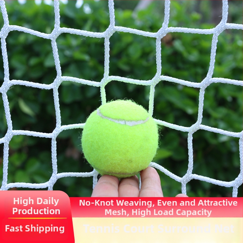 Мрежа за тенис корт: ограждаща, изолационна и защитна без възли за зали и открито; Материал: полипропилен/полиестер; Приложими сценарии: тенис на маса, тенис с пера и други топкови спортове; Подходящ за спорт: тенис; Обработка и персонализация: Да
