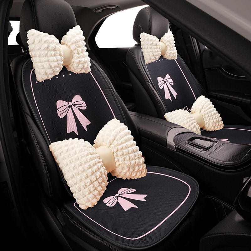 Μαξιλάρι καθίσματος αυτοκινήτου για πίσω κάθισμα, αεριζόμενο, για όλες τις εποχές, επιφάνεια Ice Silk, γέμισμα από συνθετικές ίνες