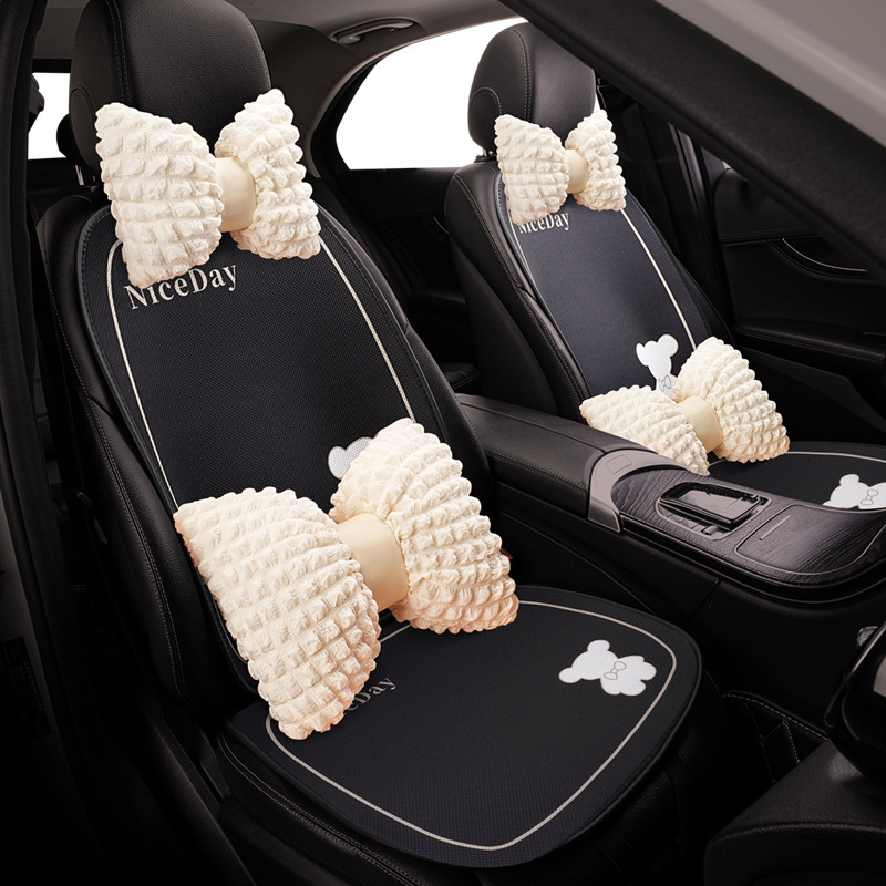 Μαξιλάρι καθίσματος αυτοκινήτου για πίσω κάθισμα, αεριζόμενο, για όλες τις εποχές, επιφάνεια Ice Silk, γέμισμα από συνθετικές ίνες