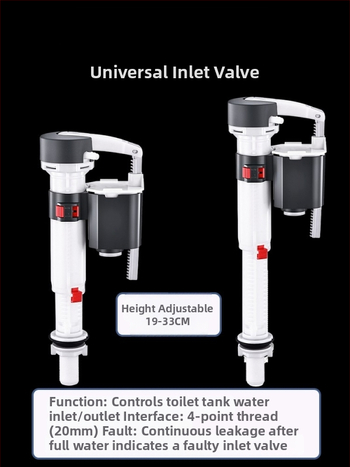Integrirani ventil za odvod vode iz spremnika toaleta, nehrđajući čelik, 3-inčno ispiranje, veliki promjer izlaza