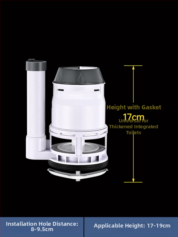 Integrirani ventil za odvod vode iz spremnika toaleta, nehrđajući čelik, 3-inčno ispiranje, veliki promjer izlaza