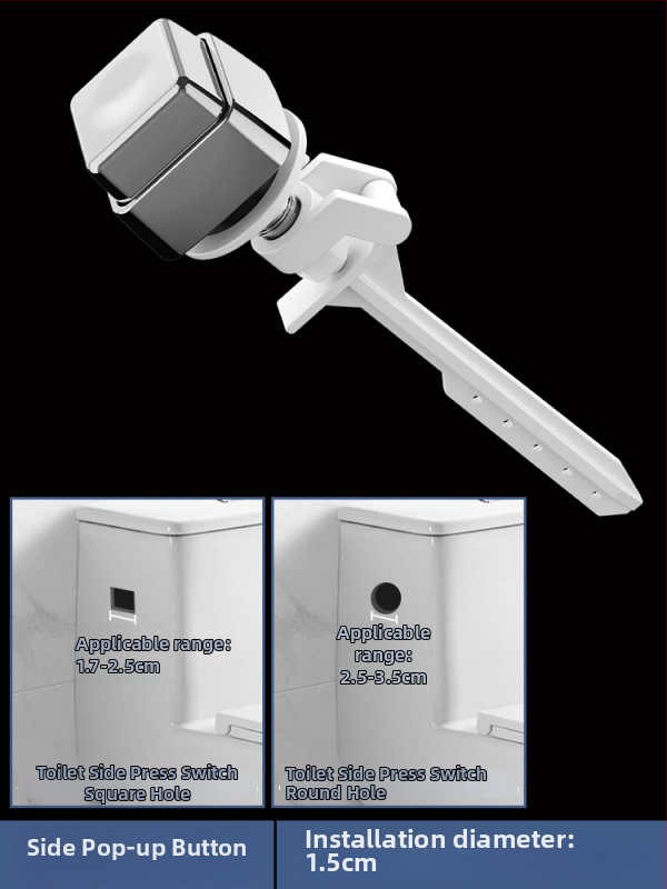 Integrirani ventil za odvod vode iz spremnika toaleta, nehrđajući čelik, 3-inčno ispiranje, veliki promjer izlaza