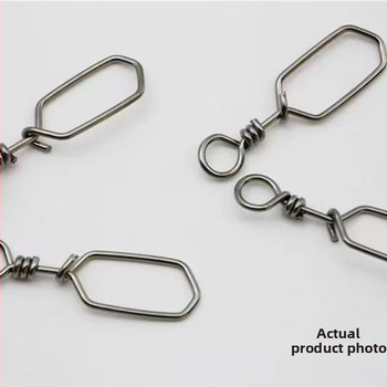 Αλιευτικά εξαρτήματα: ανοξείδωτος χάλυβας, ορατά βύσματα, παχύτερα βύσματα, συνδετήρες αγκίστρων σε σχήμα οκτώ για δολώματα