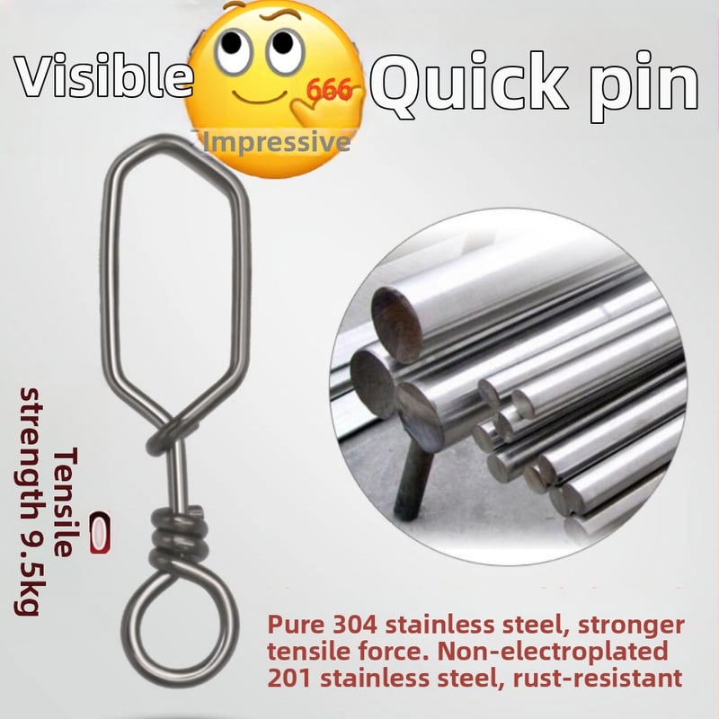 Αλιευτικά εξαρτήματα: ανοξείδωτος χάλυβας, ορατά βύσματα, παχύτερα βύσματα, συνδετήρες αγκίστρων σε σχήμα οκτώ για δολώματα