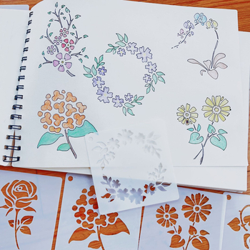 Eun-Lok Novi 60 Plastična Kvadratna DIY Šablona za Ilustracije Biljaka i Životinja, Prilagodljiva uz Logo