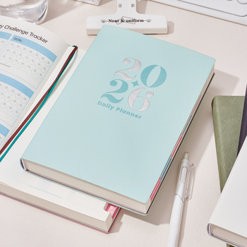 A5 bilježnica, 365-dnevni planer za upravljanje vremenom, omotač od umjetne kože, papir bez kiseline 80 g, više od 400 stranica