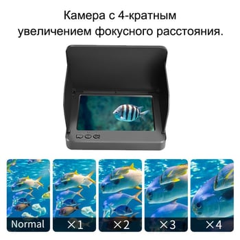 Cameră subacvatică pentru pescuit cu ecran, impermeabilă, vizionare de noapte și imagine ultra clară; adâncime 0.6–30 m; alimentare DC 10–18 V; certificat CE/ROHS/FCC