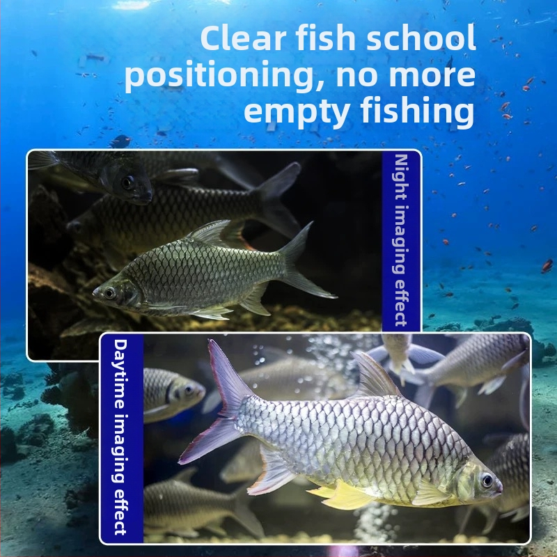 Υποβρύχια HD κάμερα ψαρέματος με οπτικό προβολέα, DC 10–18V, βάθος 0,6–500 m